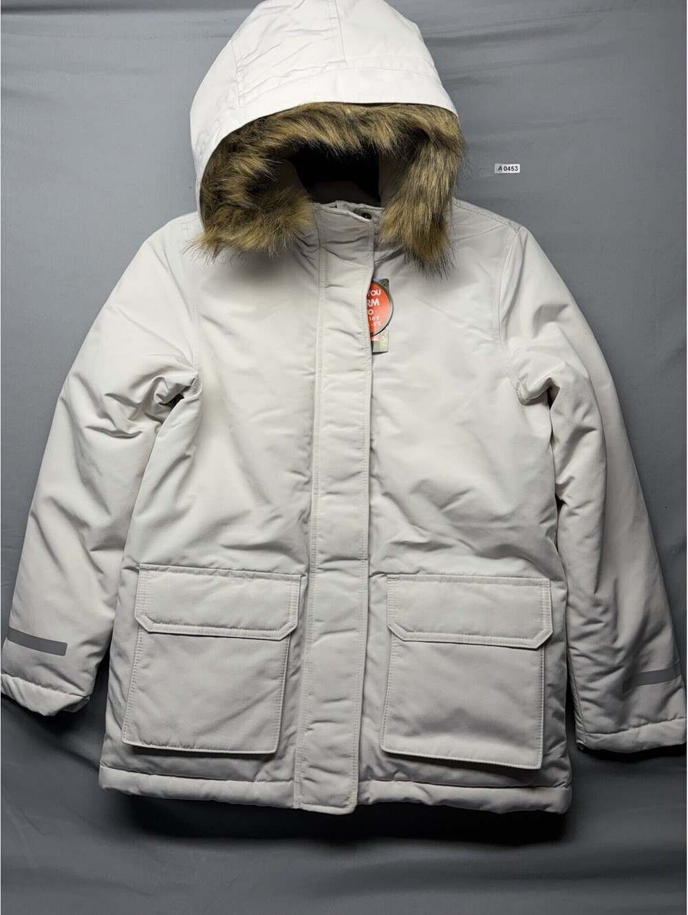 Ozark Trail Parka Jacket Faux Fur Hooded Water Resist Girls L 10-12 $69.98 MSRP